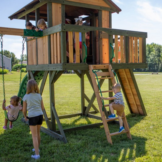 Eagles Nest Elite Wooden Swing Set Eagles Nest Elite Wooden Swing Set